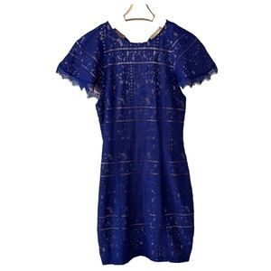 Endless Rose | Royal Blue Lace Crochet Dress